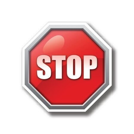 Ergomat 12in OCTAGON SIGNS - Stop DSV-SIGN 144 #1087 -UEN